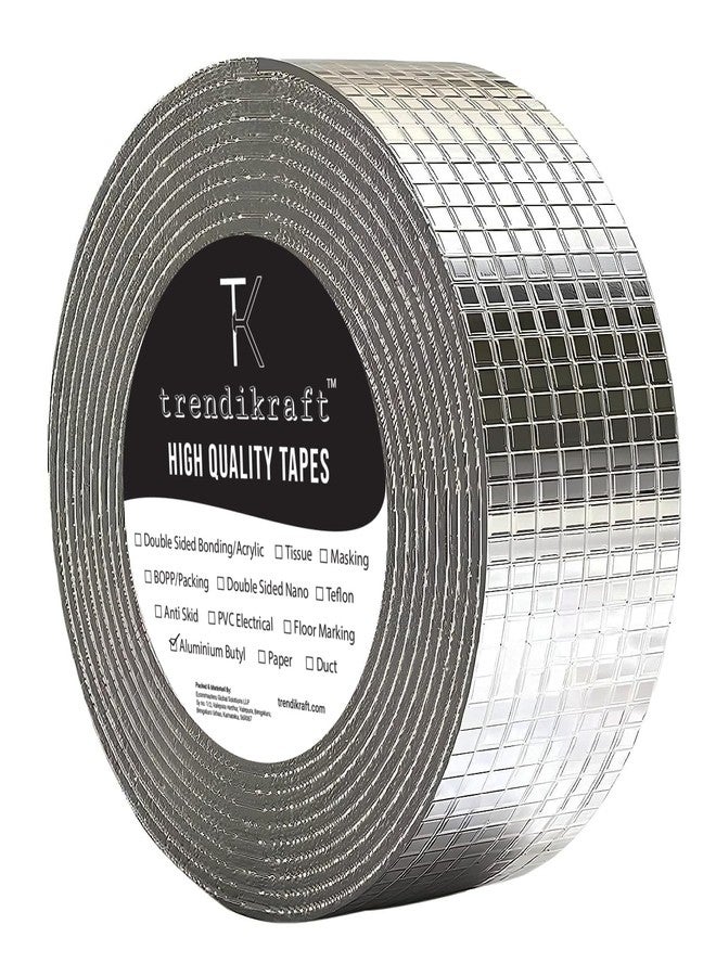TRENDIKRAFT 2 inch x 5 mtr waterproof Adhesive Heavy Duty Aluminium Foil Tape with Liquid Rubber Super Solution Sealer Butyl Strong Tape for PipeRoof & Tank Leakage Water proof Seal Repair Tep - Image 1